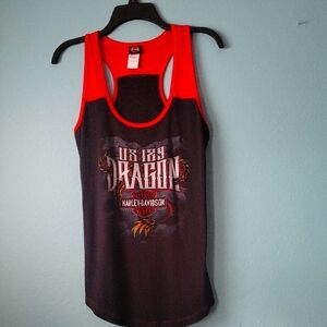 Harley Davidson Tallahassee Dragon Tank Top Red & Black